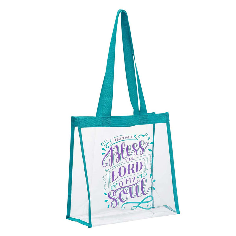 Bless The Lord Clear Tote Bag - Psalm 10