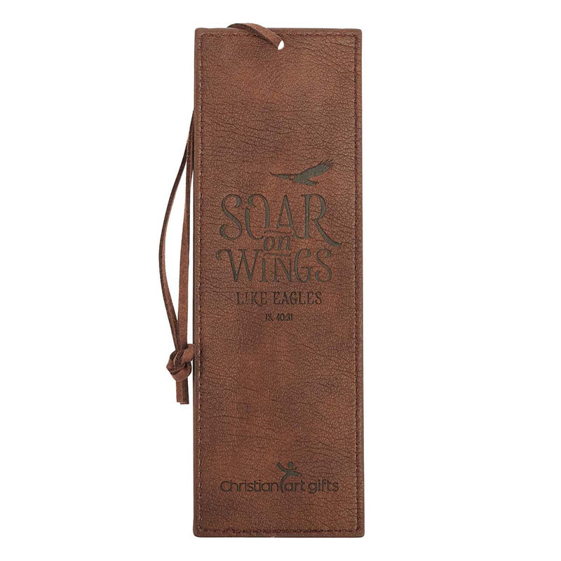 Soar Brown Faux Leather Bookmark - Isaia