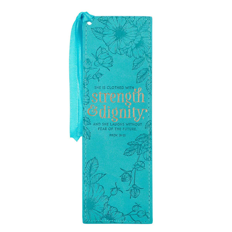 Strength & Dignity Teal Faux Leather Boo