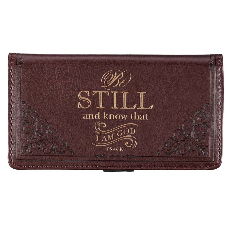 Be Still and Know Brown Faux Leather Che