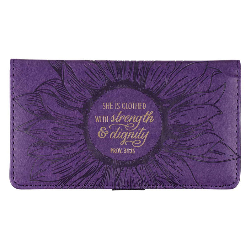 Strength and Dignity Purple Faux Leather