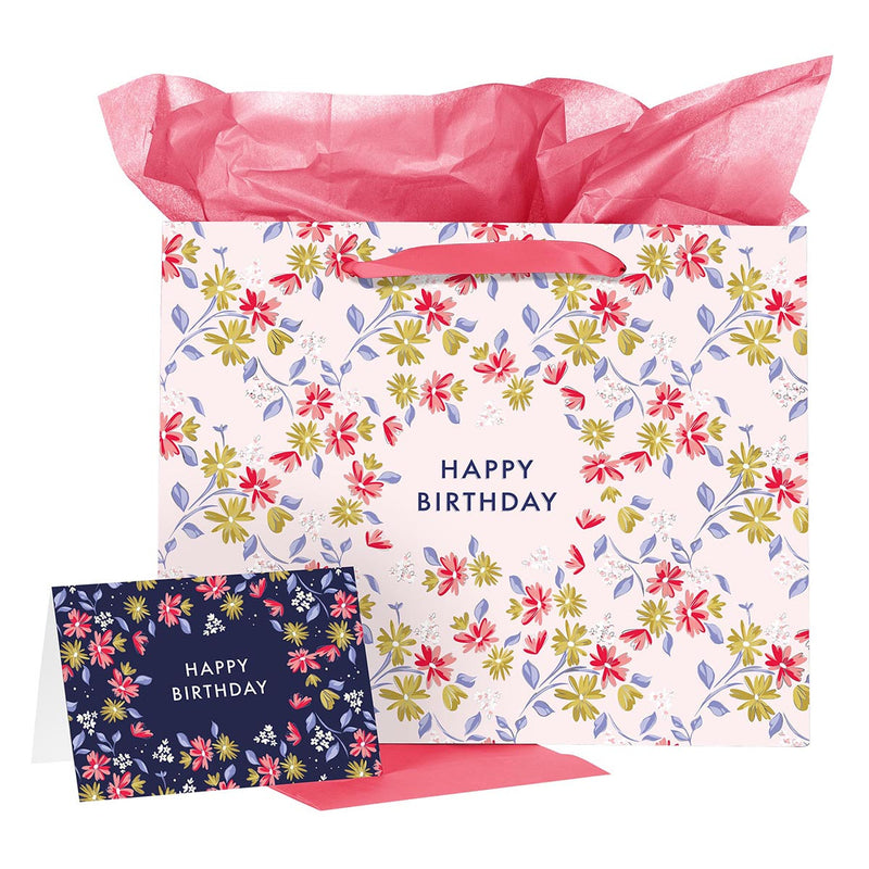 Happy Birthday Pink Flower Trellis