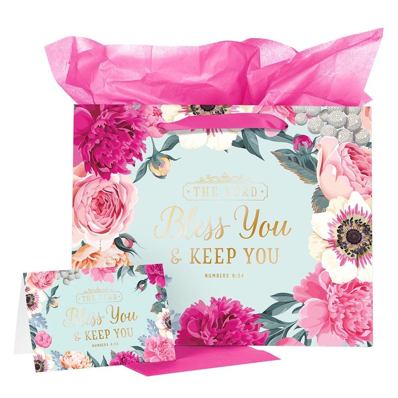 Bless You & Keep You Pink Floral