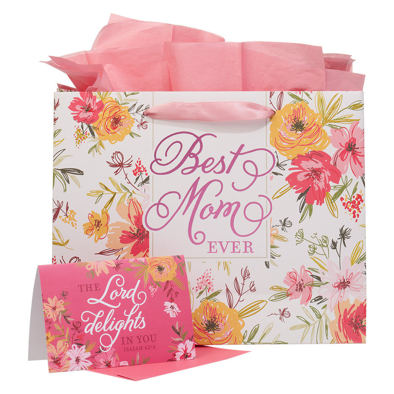 Best Mom Ever Pink Floral - Isaiah 62:4