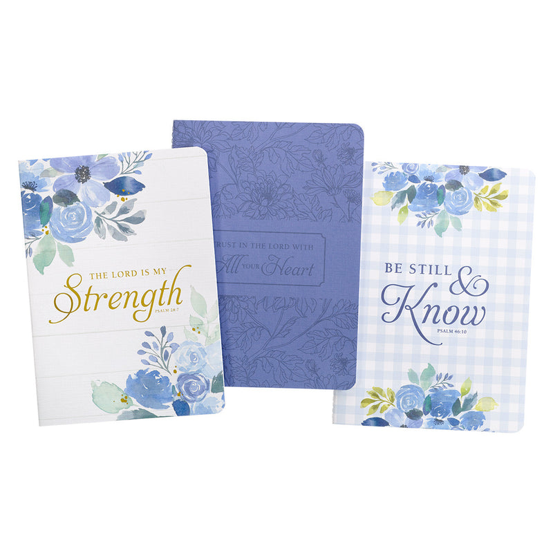 Strength Blue Floral -Psalm 28:7