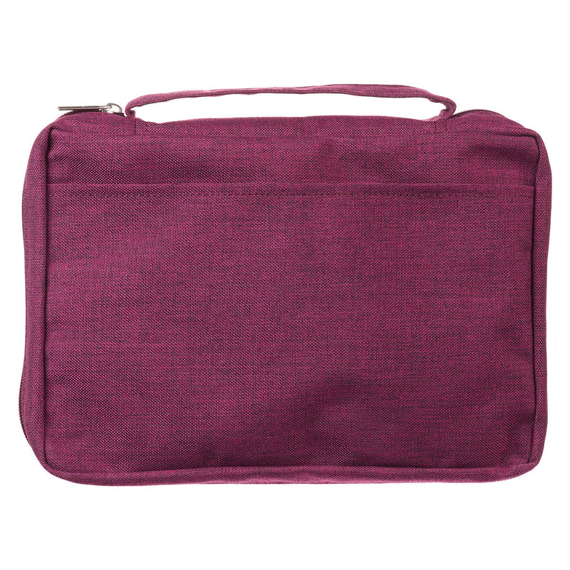 Plum Poly-Canvas Value Bible Cover with