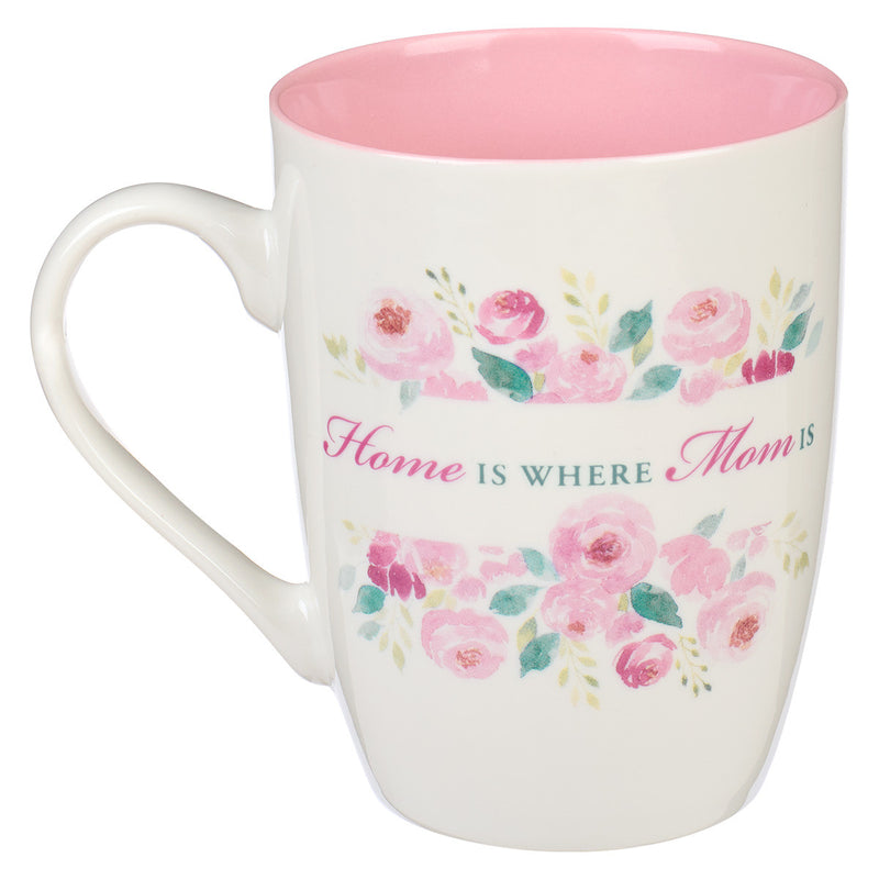 Home Is Where Mom Is Pink Peony Ceramic