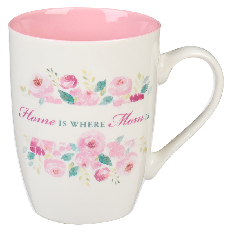 Home Is Where Mom Is Pink Peony Ceramic 