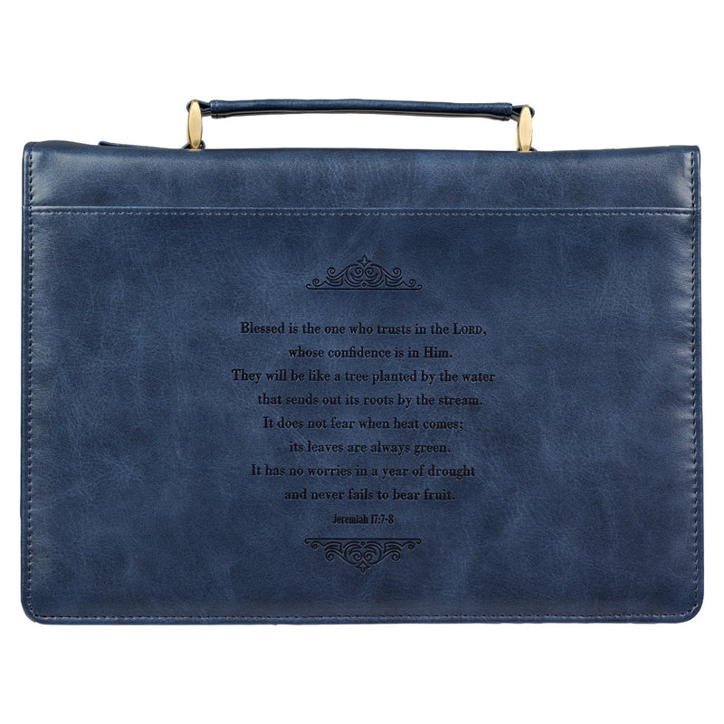 Blessed Is The One Nautical Navy Faux Le
