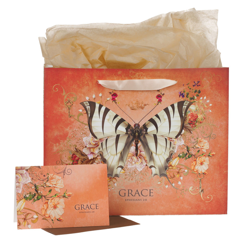 Grace Butterfly Orange with Card Set