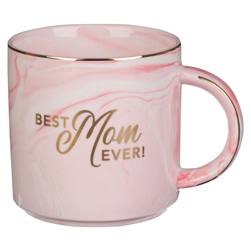 Best Mom Ever Pink Marbled