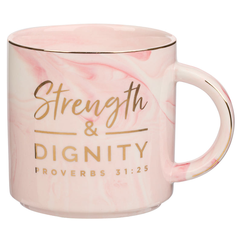 Strength and Dignity Pink Marbled