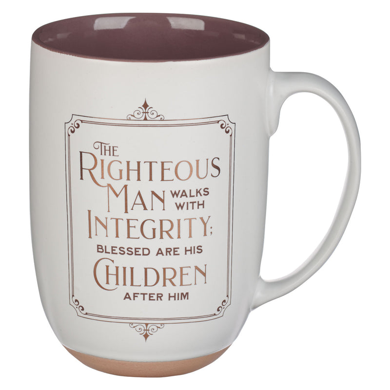 Righteous Man White and Gold - Prov 20:7