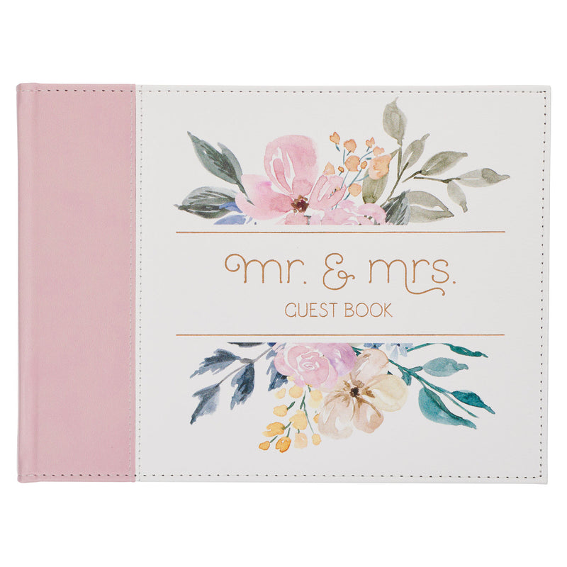 Pink Floral Mr. & Mrs. -1 John 4:19