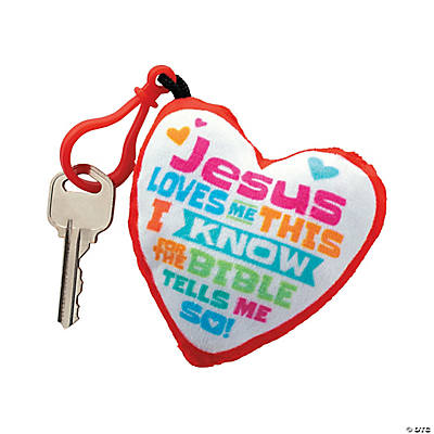 Jesus Loves Me Plush Heart