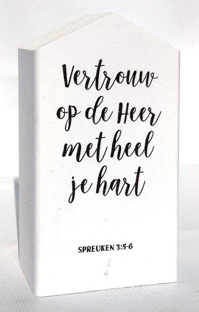 Vertrouw op de Heer met heel je hart