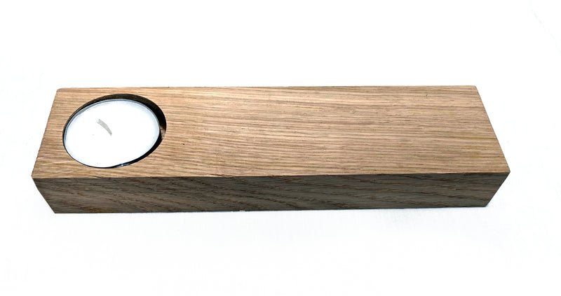 Oak wood candleholder
