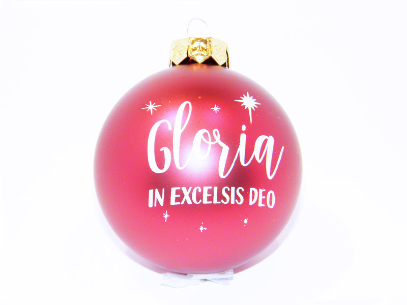 Gloria in excelsis deo Kerstbal rood