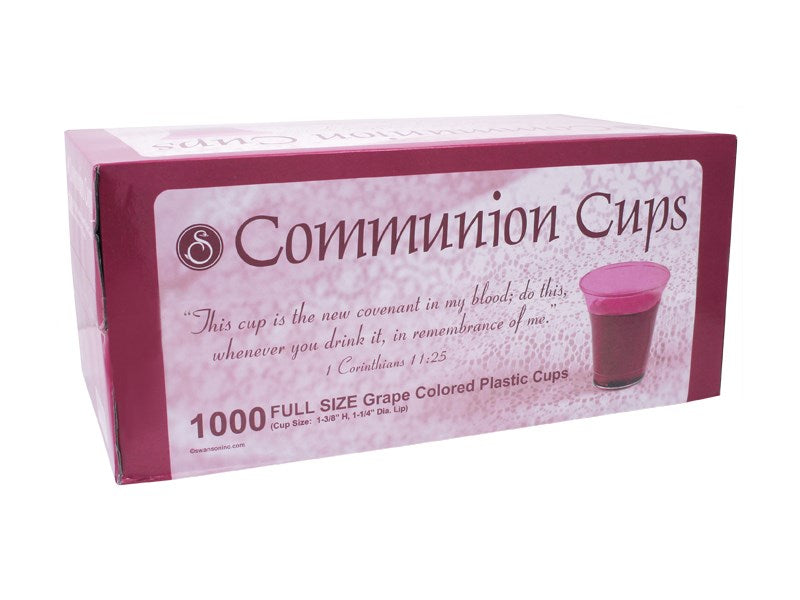 1000 Clear Communion Cups Grape color (Appr 15 ml)