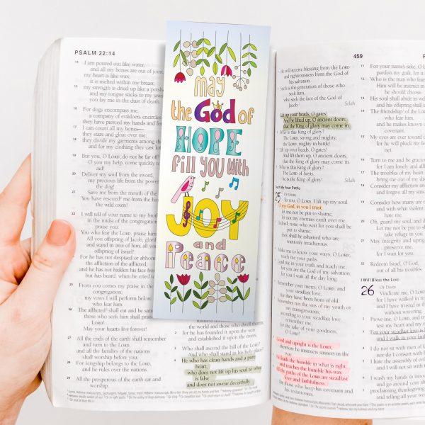 10 Images of Hope Colouring bookmarks