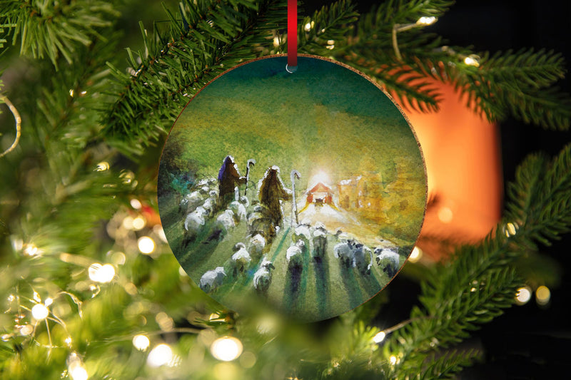 Shepherds Ceramic Christmas Decoration