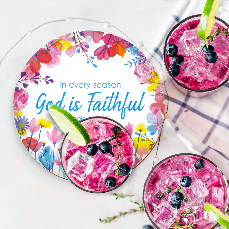 God is faithful ceramic hanging decor