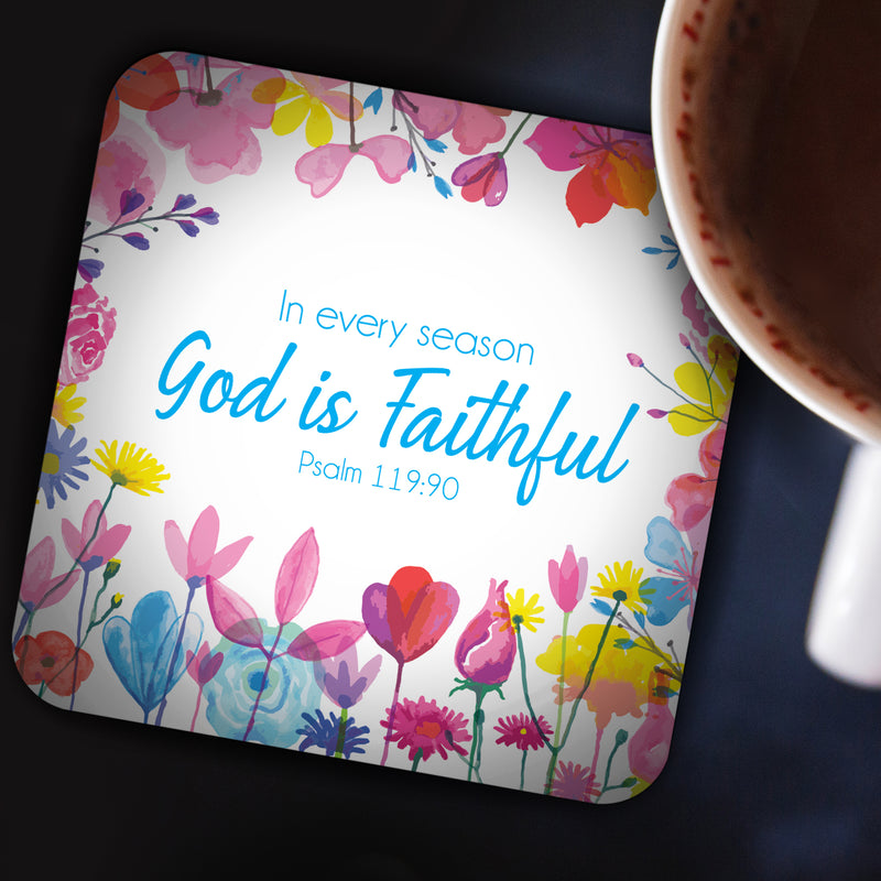 God is faithful coaster