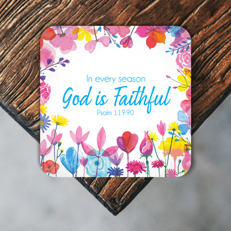 God is faithful coaster