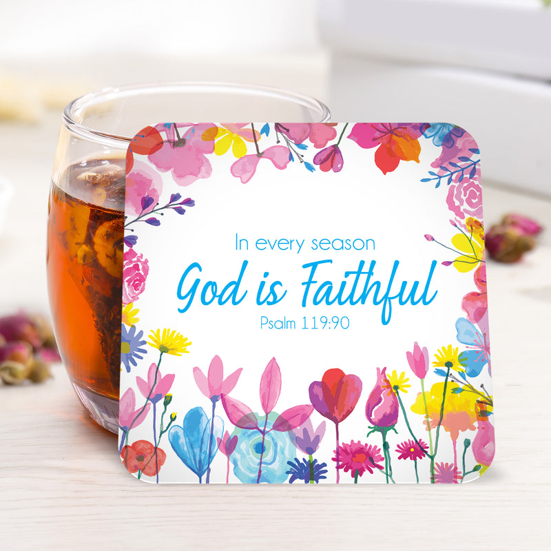 God is faithful coaster