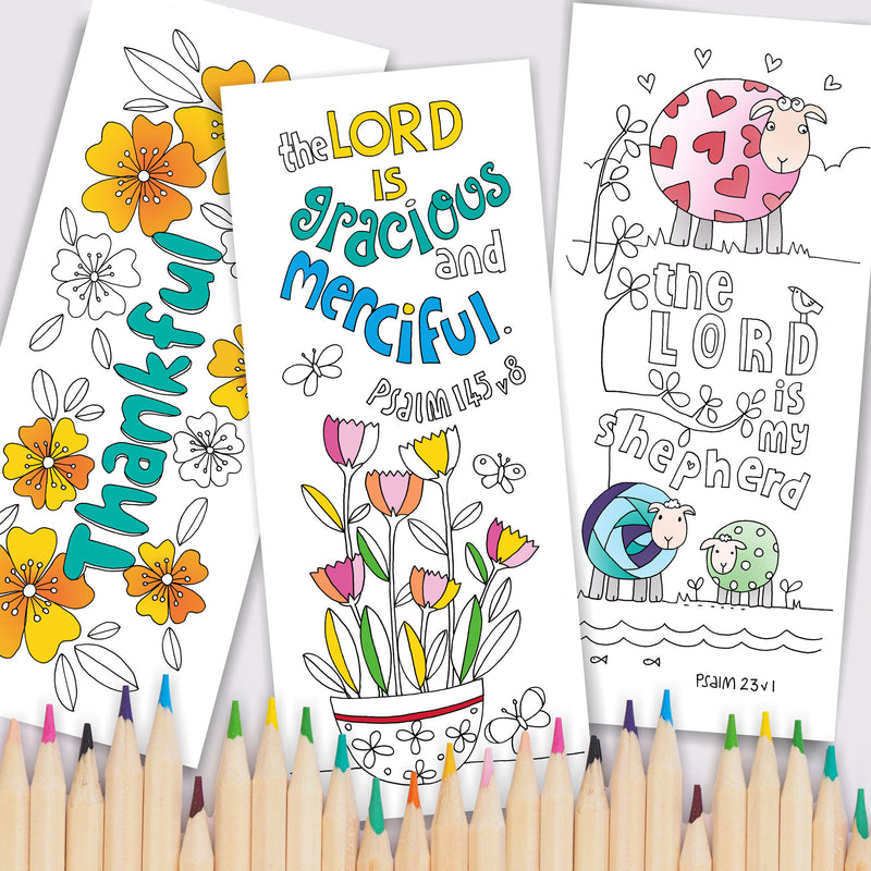 10 Images the Psalm Colouring Bookmarks