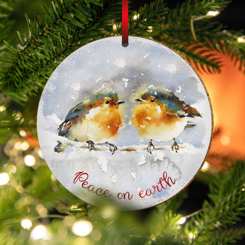 Robins ceramic decoration