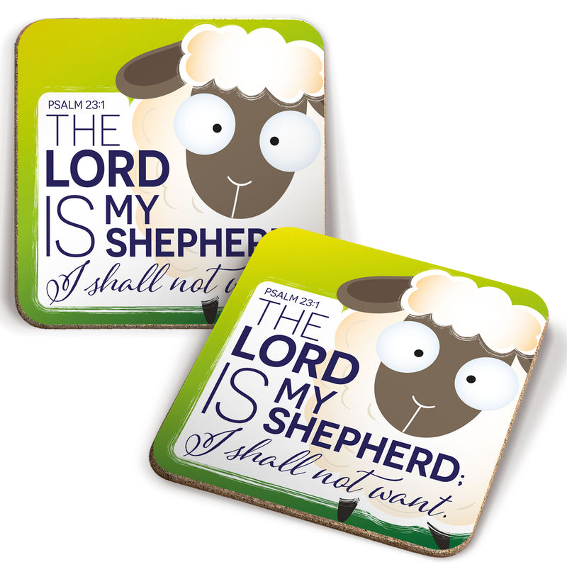 The Lord is my Shepherd coaster