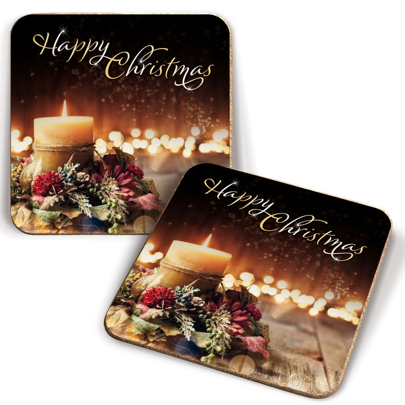 Christmas candle coaster