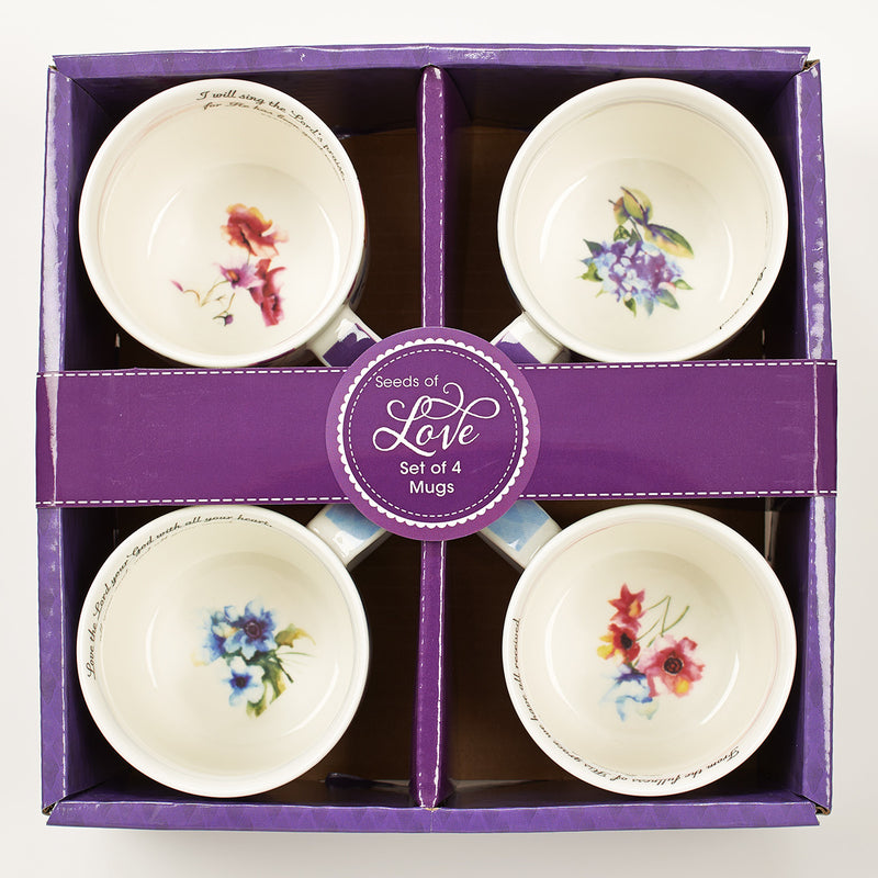 Seeds of Love - set of 4 mugs