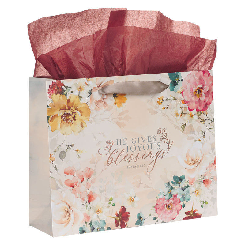 Joyous Blessings Floral Peach with Card