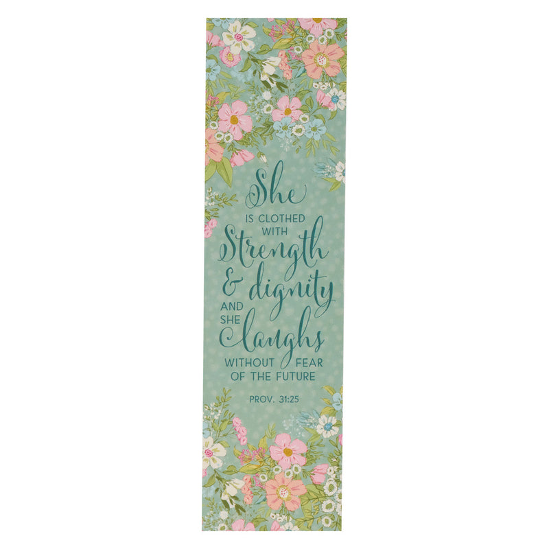 Strength and Dignity Teal Floral