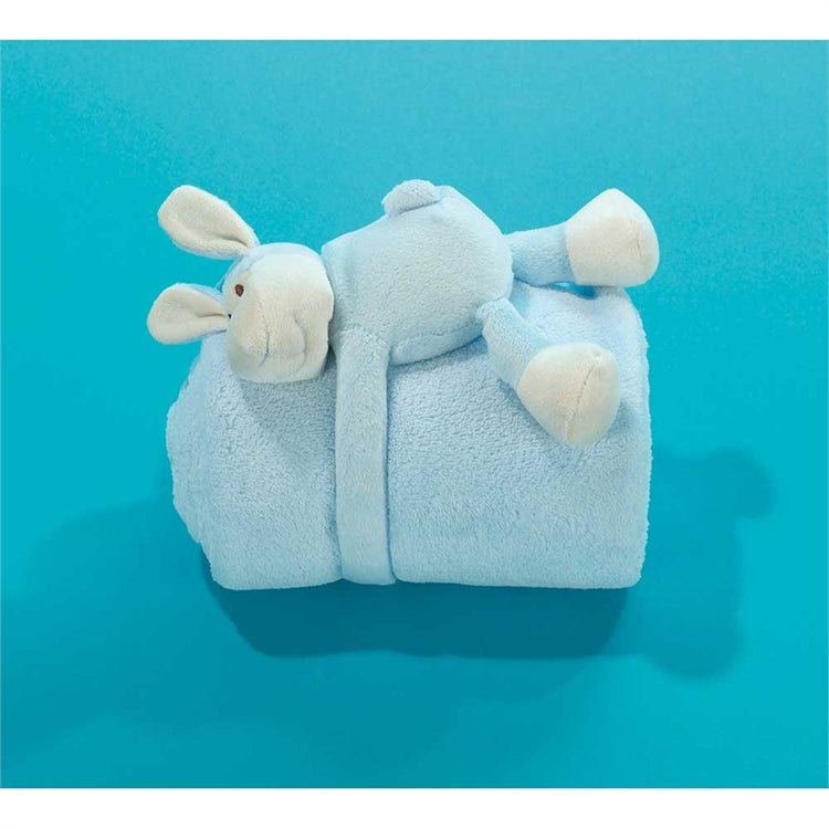 Lamb - 18 cm - Blue 76 x 100 cm blanket