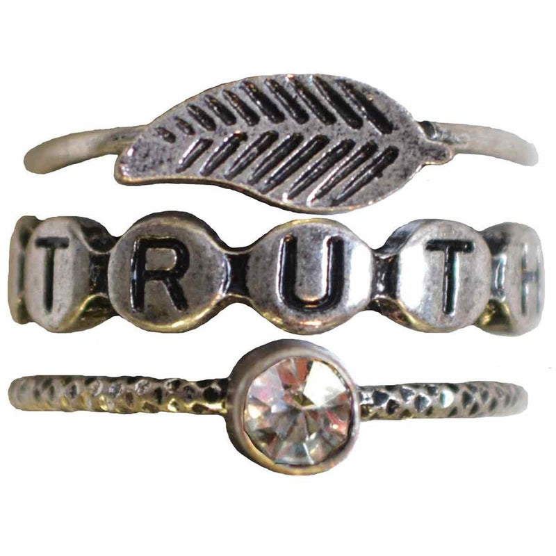 Truth - Set of 3 rings - Size 6