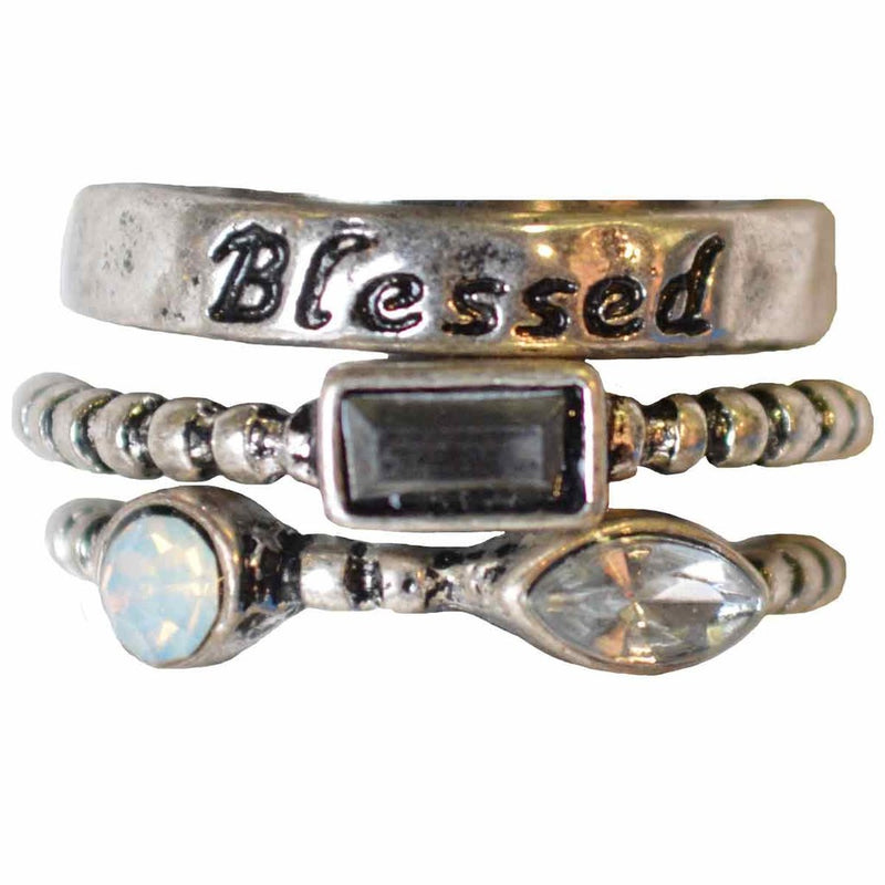 Blessed - Set of 3 rings - Size 7