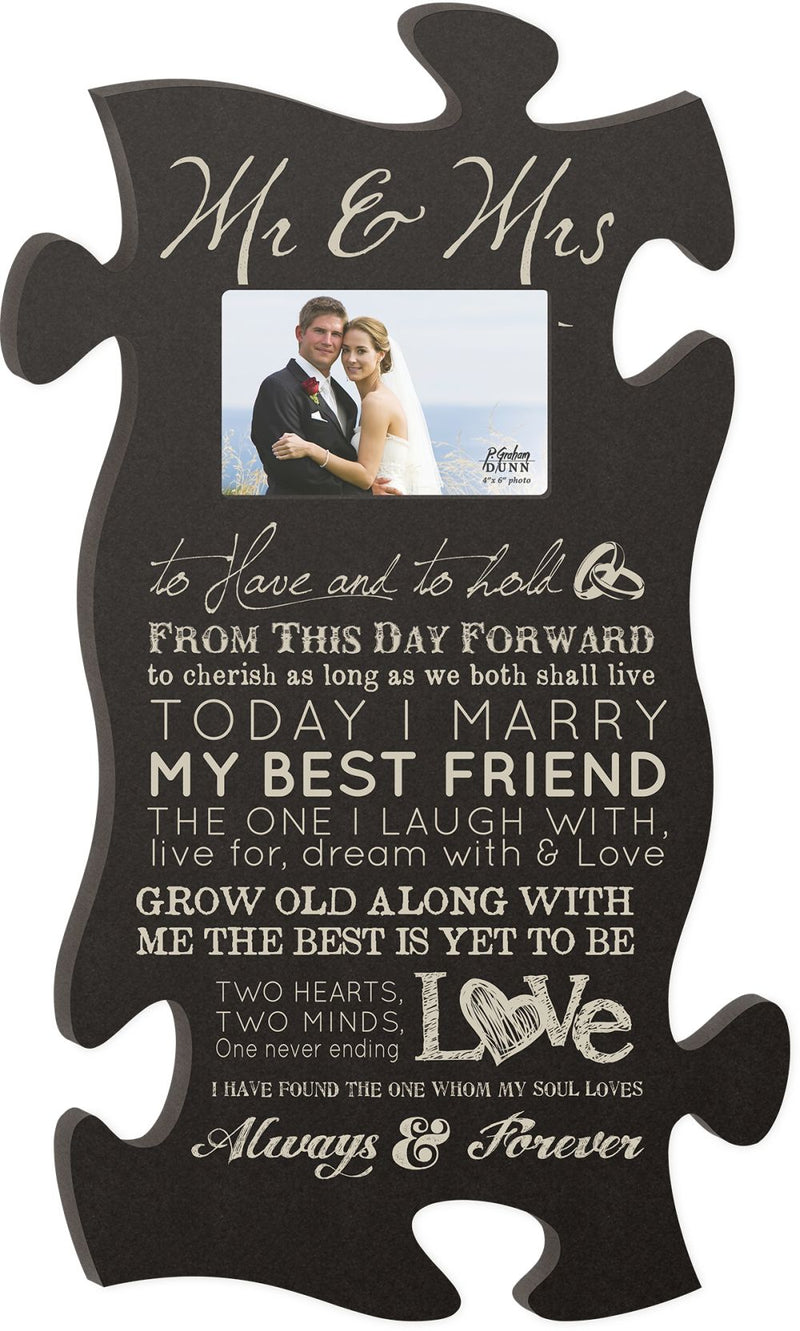 Mr and Mrs - with 3 photo frames