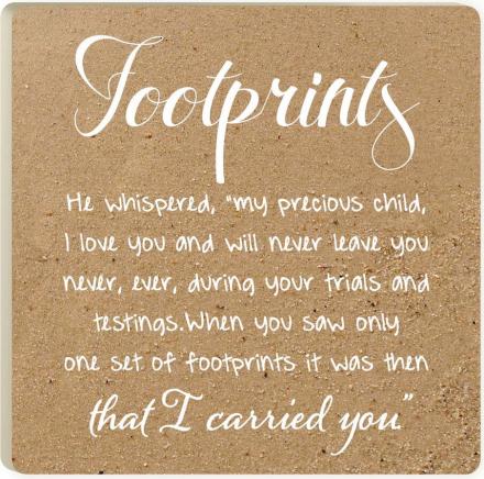 Footprints text