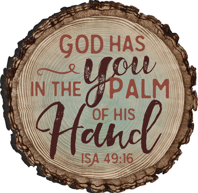 God has you in the palm of His Hand