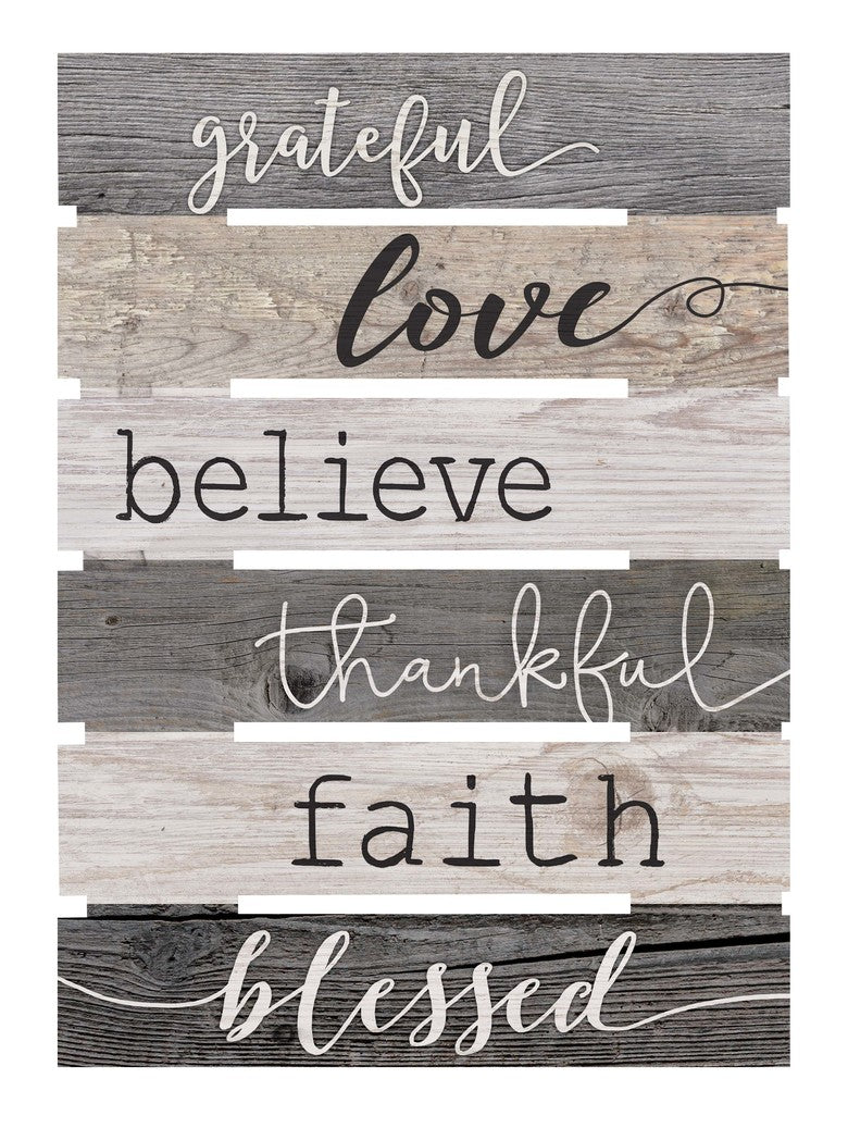 Grateful Love Believe Thankful Faith