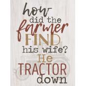 How did the farmer find his wife ?