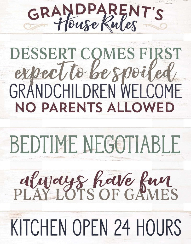 Grandparents house rules - Pallet