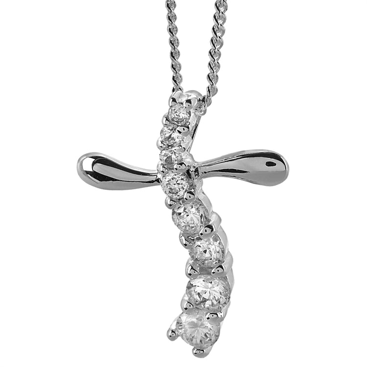 Journey cross - Cubic zirconia