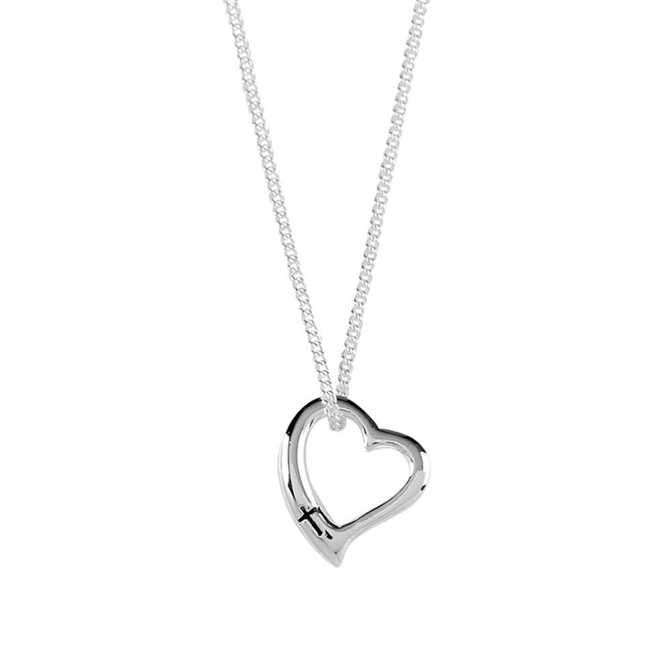 Heart with engraved cross