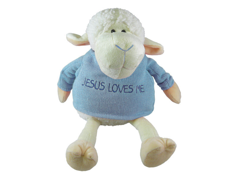 Lamb - 23 cm - Jesus loves me Blue