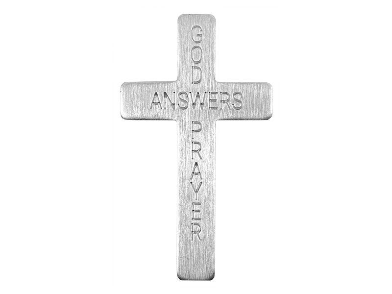 Cross God answers prayers silver