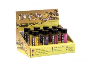 Display with 12 scented oils